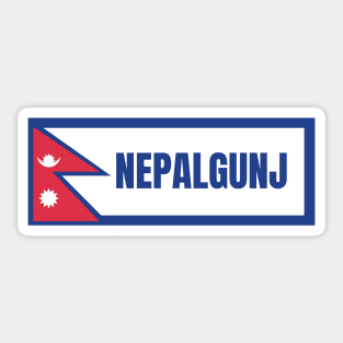 Nepalgunj City with Nepal Flag Sticker